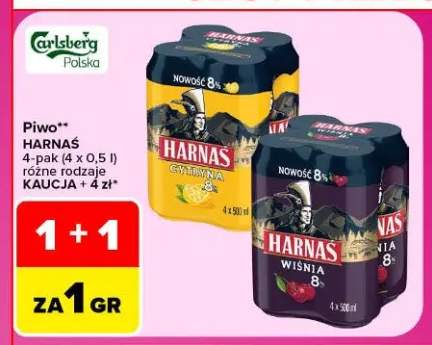 Piwo Harnaś Cytryna 4-pak +1 wariant