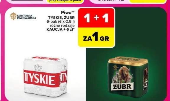 Piwo Tyskie 6-pak +1 wariant