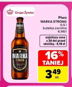 Piwo Warka Strong