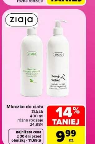Mleczko do ciała oliwkowe Ziaja +1 wariant