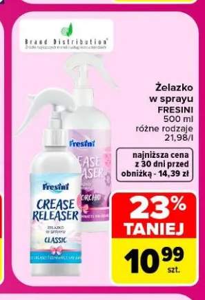 Żelazko w sprayu Fresini Classic +1 wariant