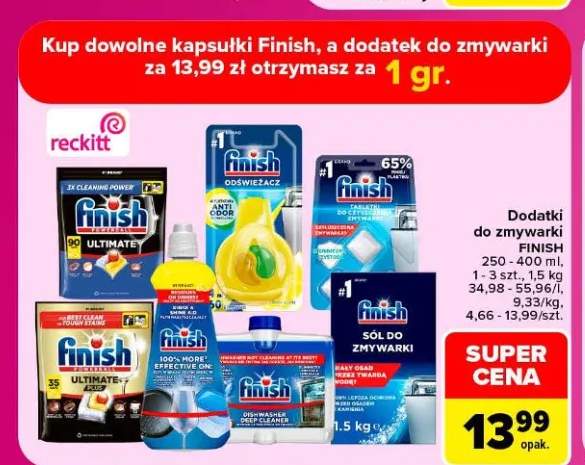 Kapsułki do zmywarki Finish Ultimate +5 wariantów