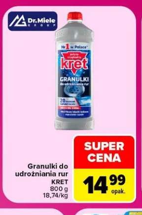Granulki do udrożniania rur Kret