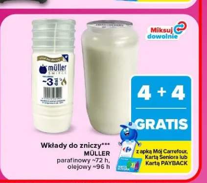 Wkład do zniczy Müller parafinowy ~72 h +1 wariant
