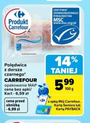Polędwica z dorsza czarnego Carrefour