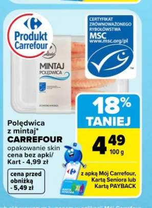 Polędwica z mintaja Carrefour