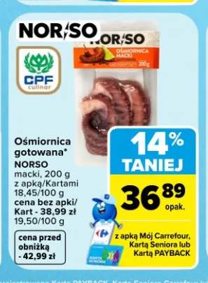 Ośmiornica gotowana macki Norso