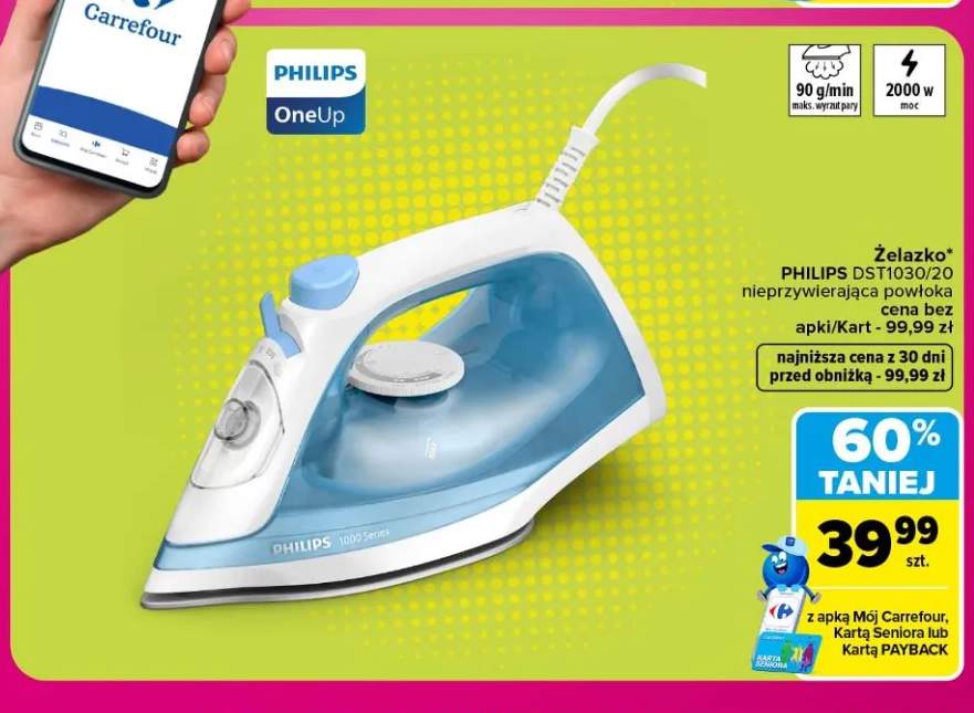 Żelazko Philips DST1030/20 nieprzywierająca powłoka