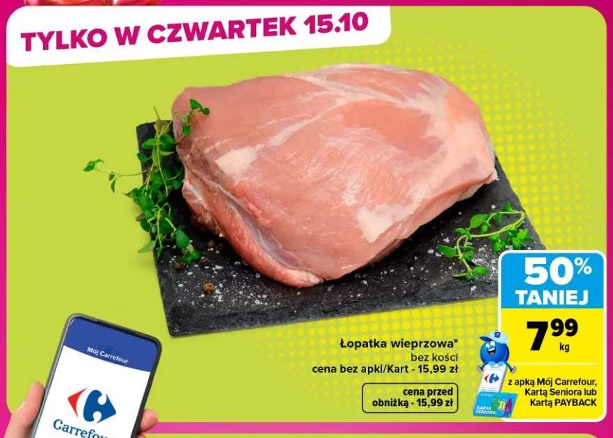Łopatka wieprzowa bez kości