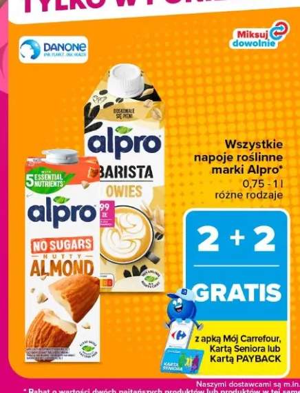 Napój roślinny Alpro Barista owies +2 warianty