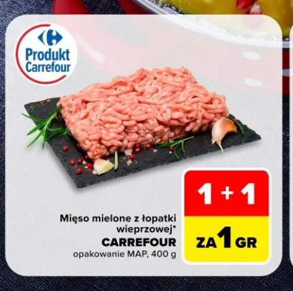Mięso mielone z łopatki wieprzowej Carrefour