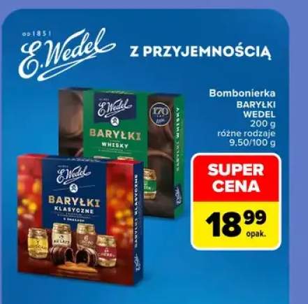 Bombonierka Baryłki whisky E.Wedel +1 wariant