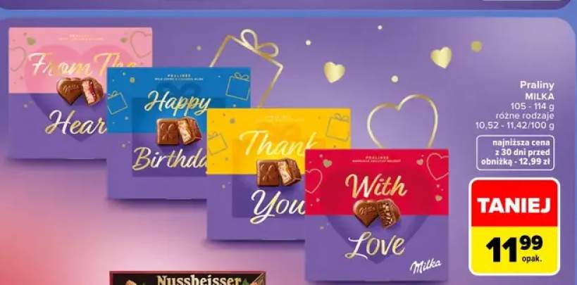 Praliny Milka With Love +3 warianty