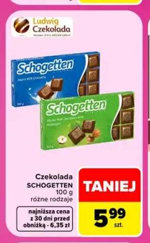 Czekolada Schogetten Alpine Milk Chocolate with Hazelnuts +1 wariant