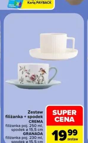Zestaw filiżanka + spodek Granada +1 wariant
