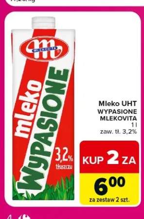 Mleko UHT Wypasione Mlekovita 3,2%