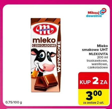 Mleko UHT smakowe Mlekovita truskawkowe +2 warianty