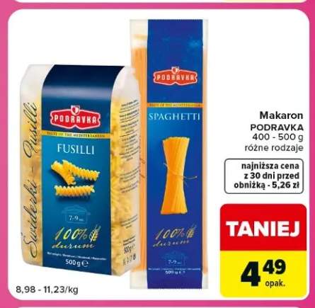 Makaron Podravka fusilli świderki +1 wariant