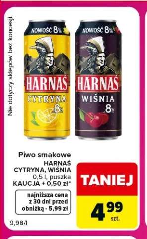 Piwo smakowe Harnaś cytryna +1 wariant