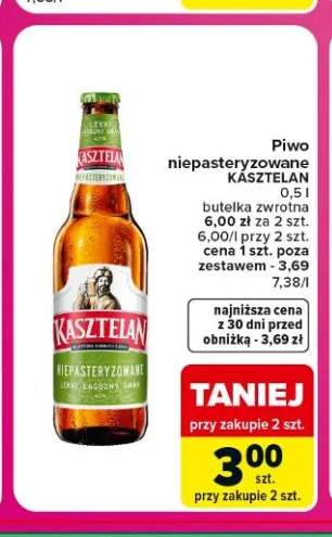 Piwo niepasteryzowane Kasztelan