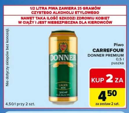 Piwo Carrefour Donner Premium
