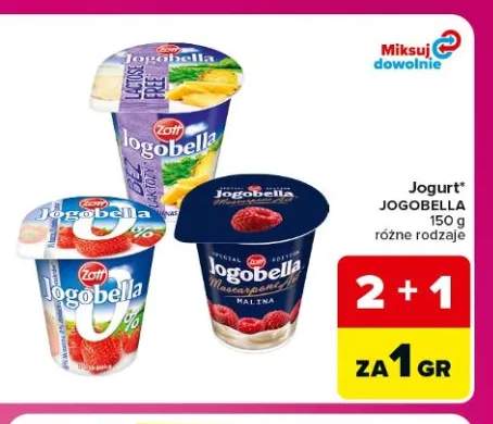Jogurt Jogobella truskawka 0% +4 warianty
