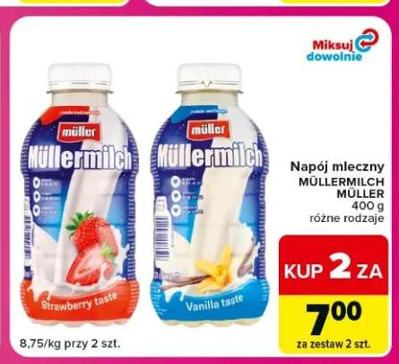Napój mleczny Müllermilch Müller waniliowy +1 wariant