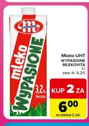 Mleko UHT Wypasione Mlekovita 3,2%