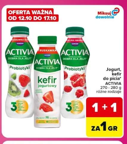 Jogurt do picia Activia malina granat +2 warianty