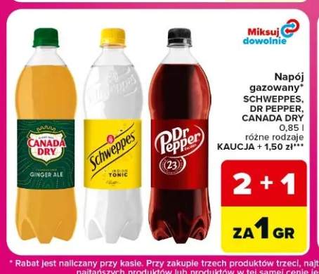 Napój gazowany Canada Dry Ginger Ale +2 warianty