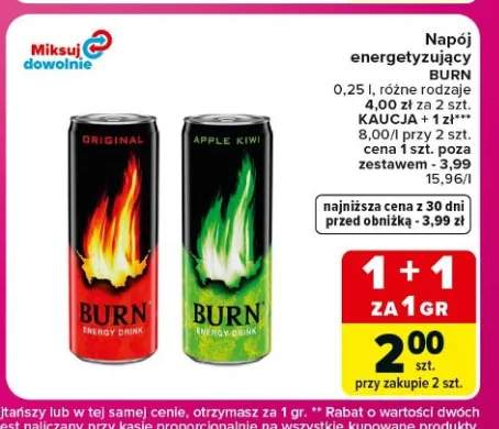 Napój energetyzujący Burn Original +1 wariant