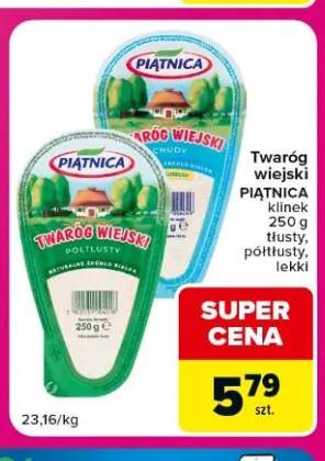 Twaróg wiejski Piątnica klinek lekki +2 warianty