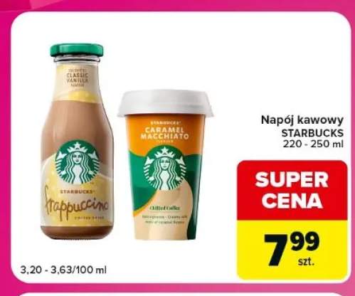 Napój kawowy Starbucks Frappuccino Classic Vanilla +1 wariant