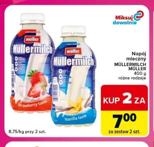 Napój mleczny Müllermilch Müller truskawkowy +1 wariant