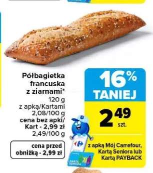 Półbagietka francuska z ziarnami