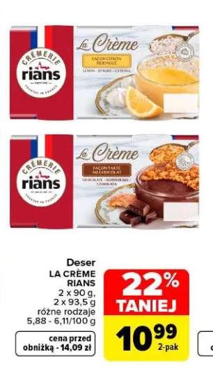 Deser La Crème Rians cytrynowy 2-pak +1 wariant