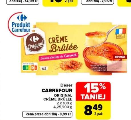 Deser Carrefour Original Crème Brûlée 2-pak