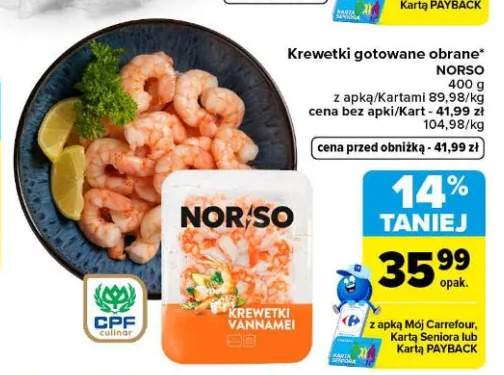 Krewetki gotowane obrane Norso