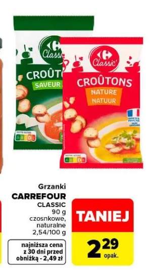 Grzanki czosnkowe Carrefour Classic +1 wariant