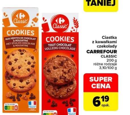 Ciastka z kawałkami czekolady Carrefour Classic