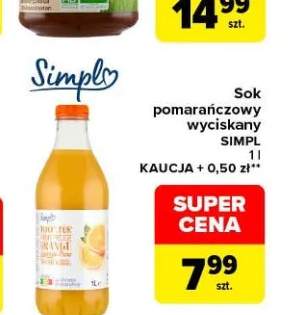 Sok pomarańczowy wyciskany Simpl