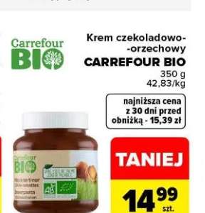 Krem czekoladowo-orzechowy Carrefour Bio