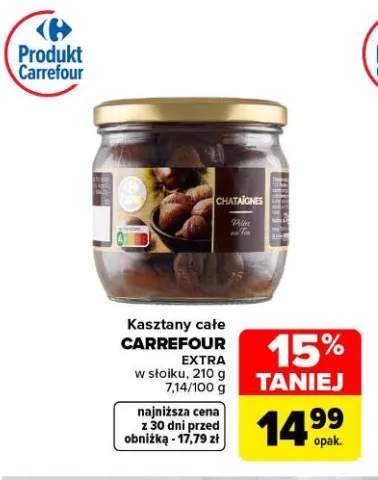 Kasztany całe Carrefour Extra w słoiku