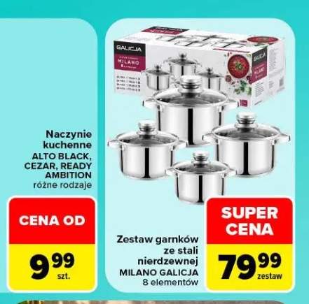 Zestaw garnków ze stali nierdzewnej Milano Galicja