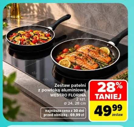 Zestaw patelni z powłoką aluminiową Westro Florina 2-pak