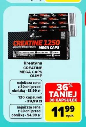 Kreatyna Creatine Mega Caps Olimp 30 kapsułek +1 wariant