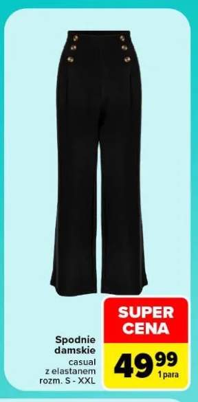 Spodnie damskie casual z elastanem