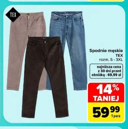 Spodnie męskie TEX