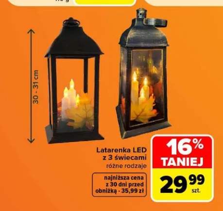 Latarenka LED z 3 świecami