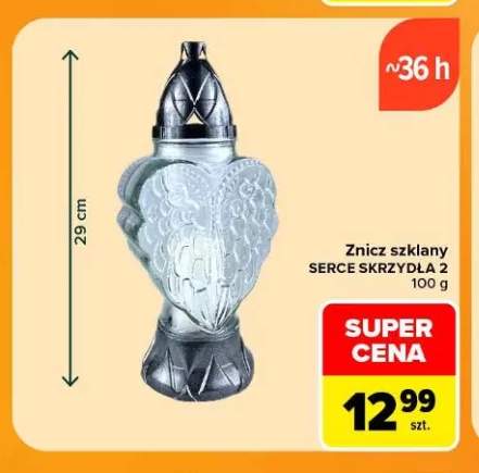 Znicz szklany Serce Skrzydła 2